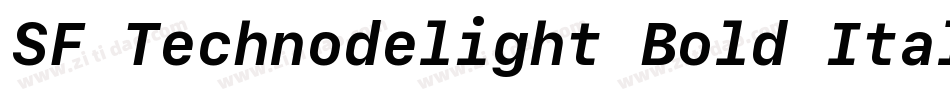 SF Technodelight Bold Italic字体转换